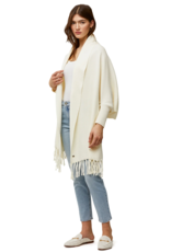Soia and Kyo Miku Knit Scarf Cardigan in Ivory Mist