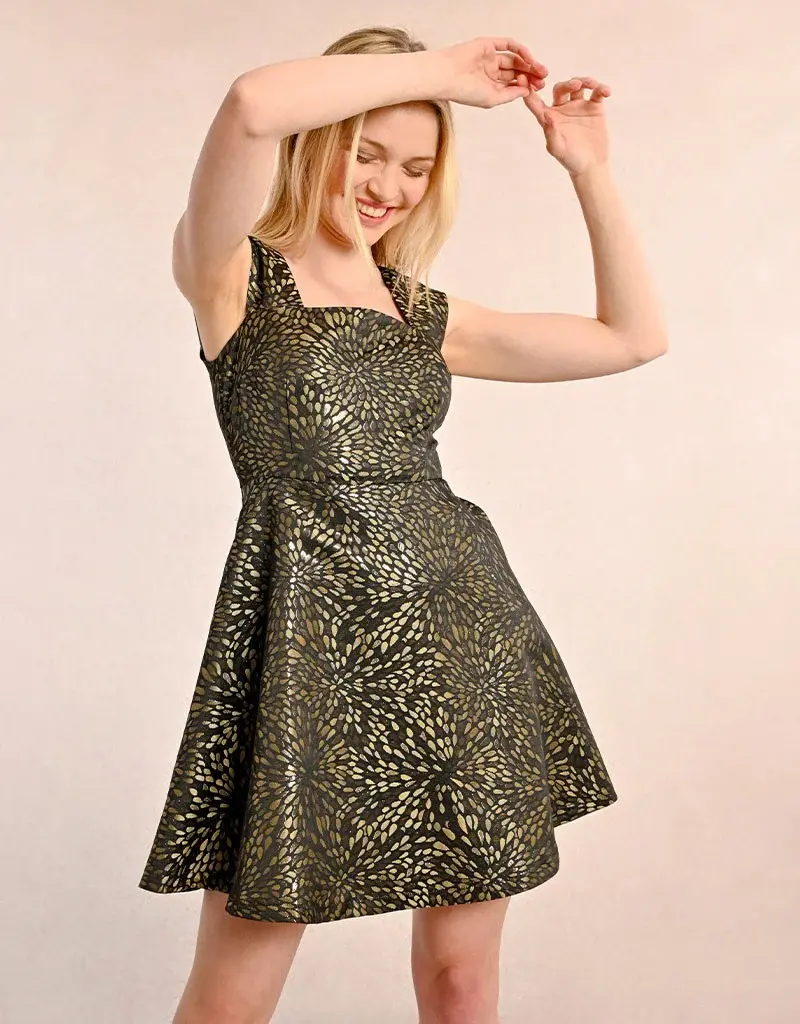 Molly Bracken Trudy Jacquard Mini Dress