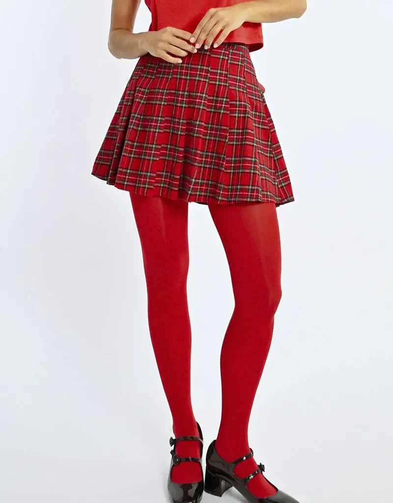 Molly Bracken Cassandra Pleated Checked Mini Skirt
