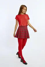 Molly Bracken Cassandra Pleated Checked Mini Skirt