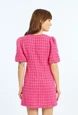 Molly Bracken Daphne Printed Tweed Mini Dress