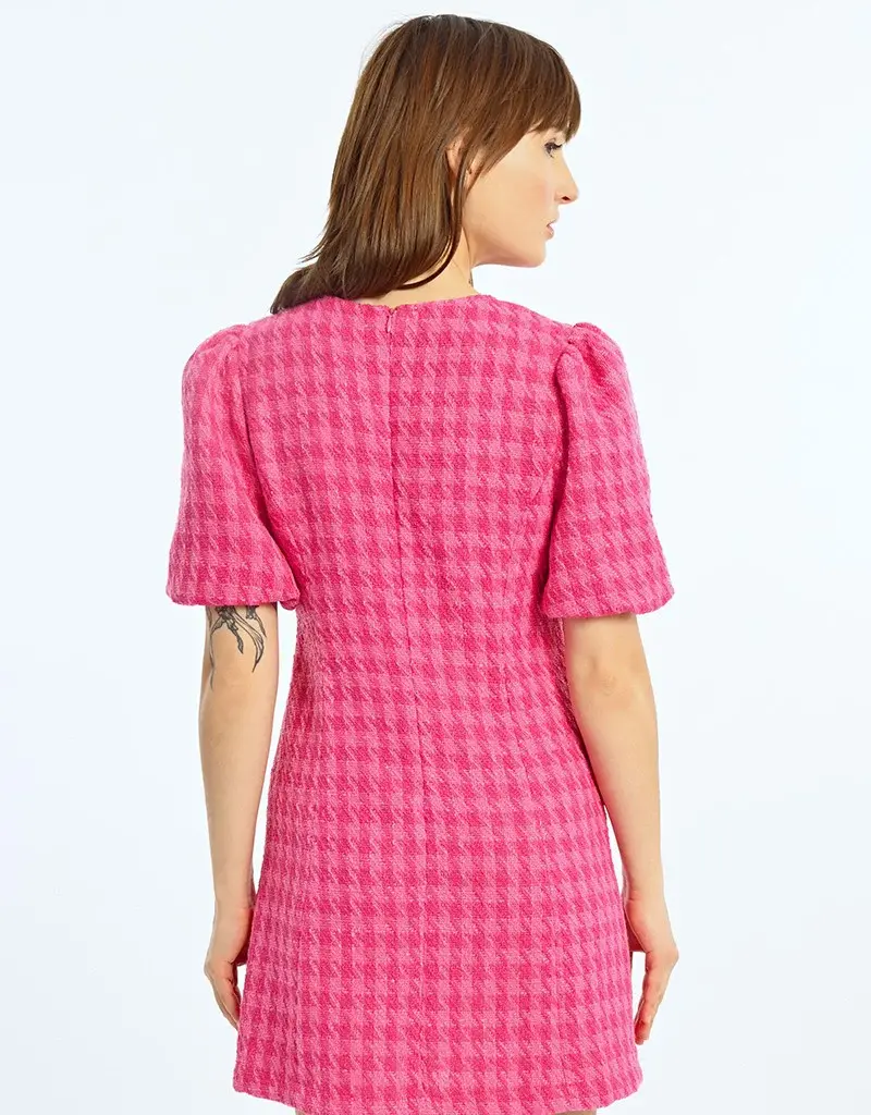 Daphne Printed Tweed Mini Dress Adorn Boutique