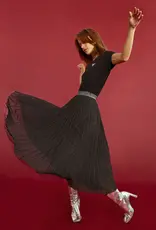 Molly Bracken Joanna Pleated Skirt With Silver Dots