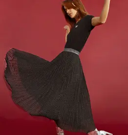 Molly Bracken Joanna Pleated Skirt With Silver Dots