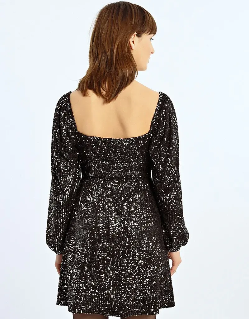 Molly Bracken Lolita Sequin Mini With Puffed Sleeves (FINAL SALE)