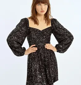 Molly Bracken Lolita Sequin Mini With Puffed Sleeves