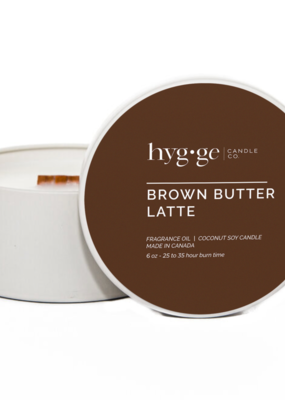 Hygge Candle Co. Brown Butter Latte Candle in Tin