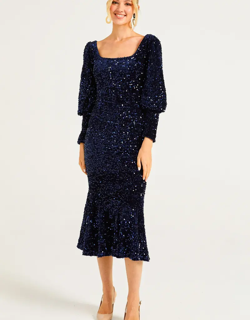 Angel Eye Firework Sequin Midi Dress (FINAL SALE)