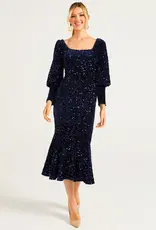 Angel Eye Firework Sequin Midi Dress