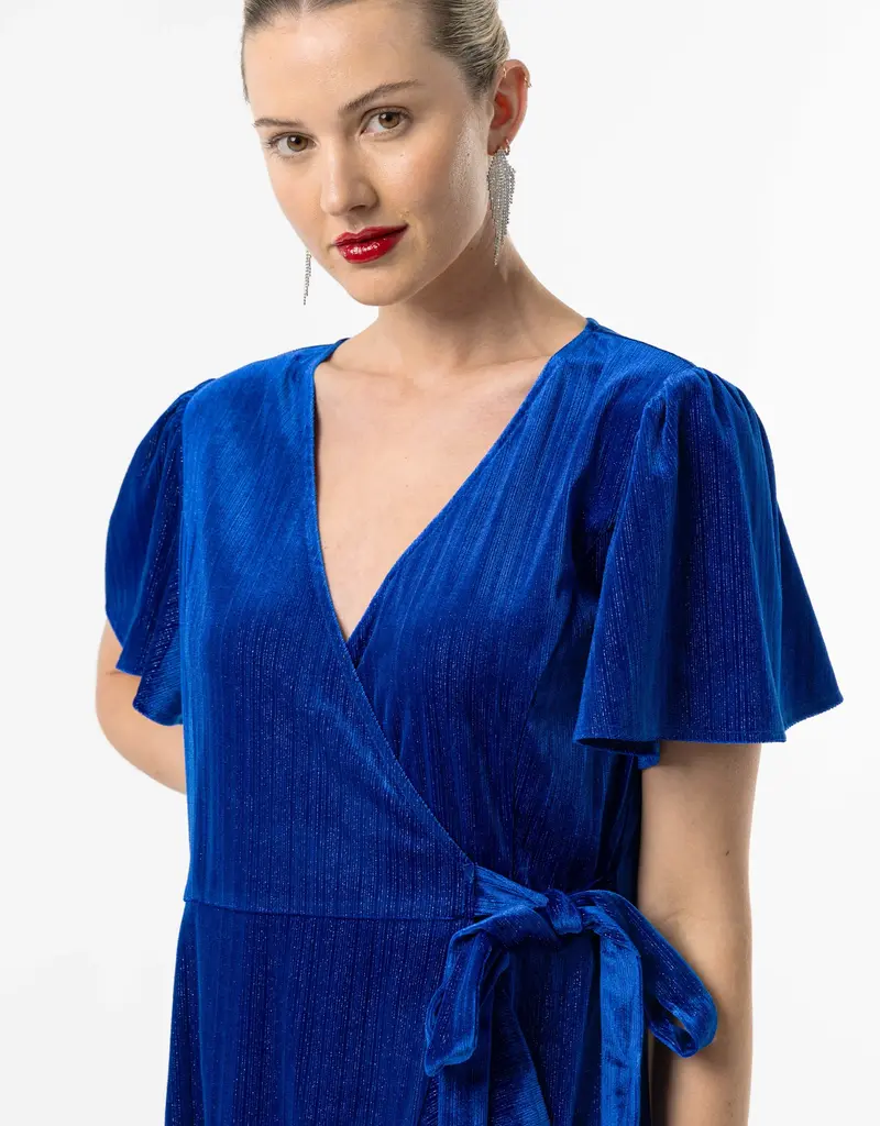Angel Eye Vesta Sparkle Velvet Wrap Dress (FINAL SALE)