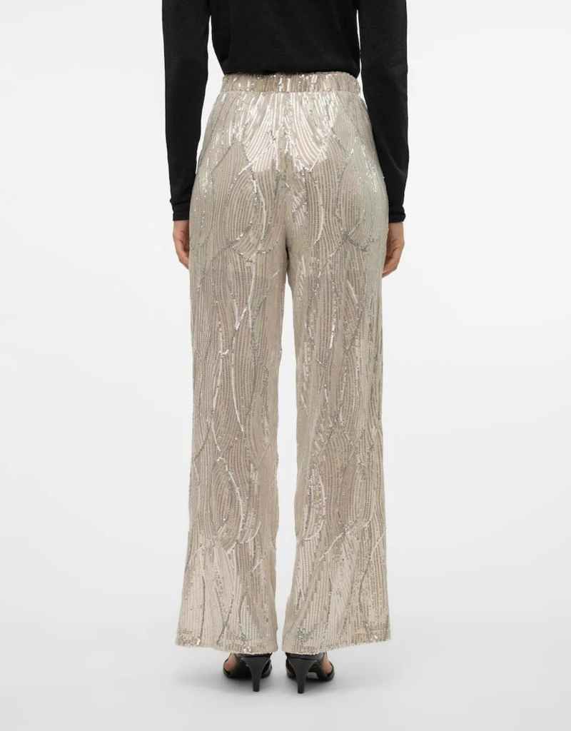 Vero Moda Ellen Wide Leg Sequin Pant