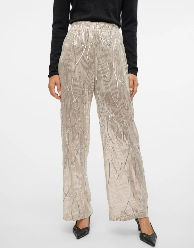 Vero Moda Ellen Wide Leg Sequin Pant