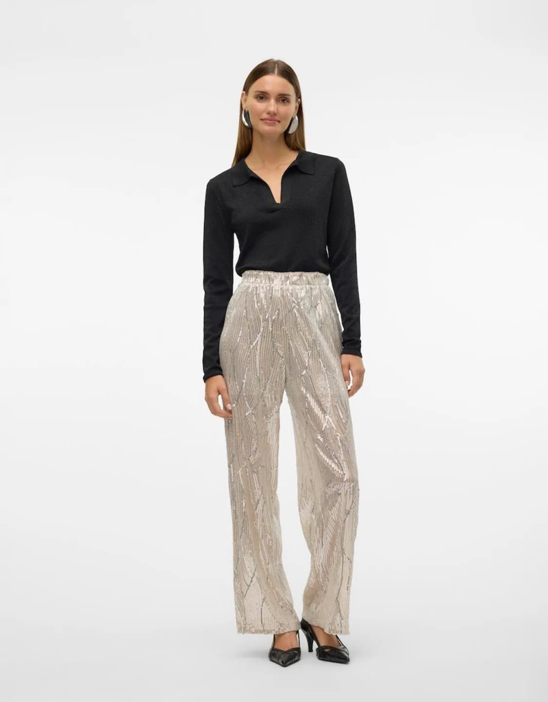 Vero Moda Ellen Wide Leg Sequin Pant