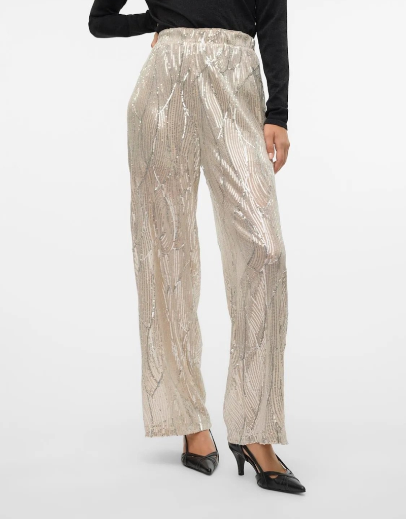 Vero Moda Ellen Wide Leg Sequin Pant