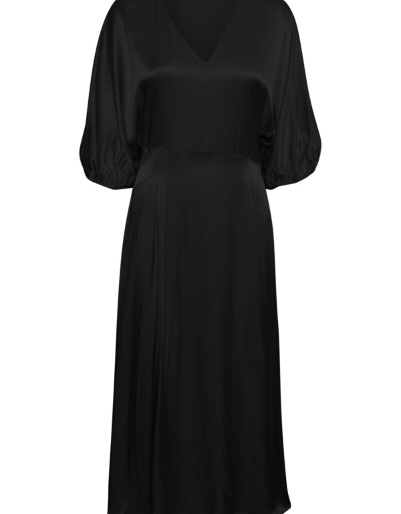 Soaked In Luxury Evita V-Neck Satin Midi (FINAL SALE)
