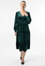 Angel Eye Cigar Tiered Sparkle Velvet Midi (FINAL SALE)