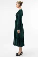 Angel Eye Cigar Tiered Sparkle Velvet Midi