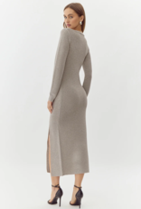 Adelyn Rae Estelle Metallic Knit Midi Dress