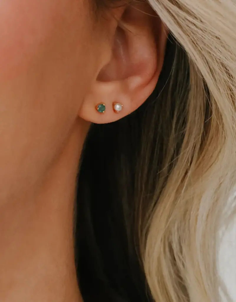 Leah Alexandra Element Studs - Gold/Pearl
