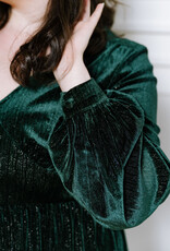 Angel Eye Cigar Tiered Sparkle Velvet Midi