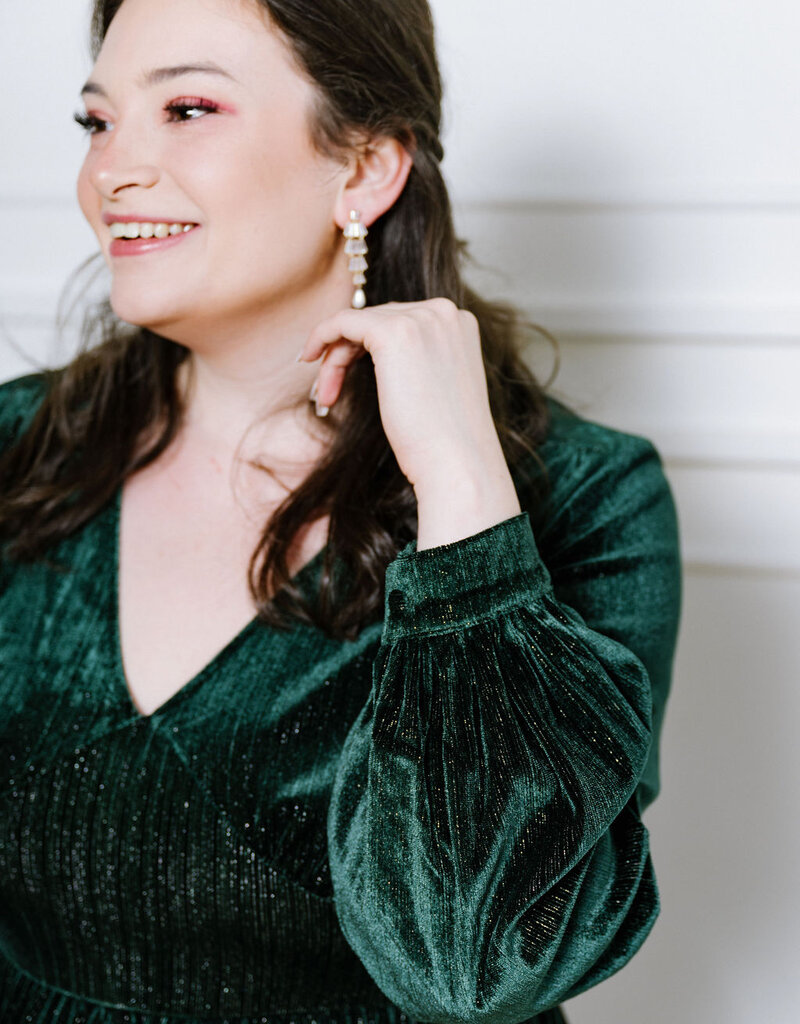 Angel Eye Cigar Tiered Sparkle Velvet Midi (FINAL SALE)