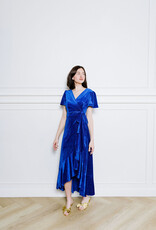 Angel Eye Vesta Sparkle Velvet Wrap Dress