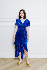 Angel Eye Vesta Sparkle Velvet Wrap Dress