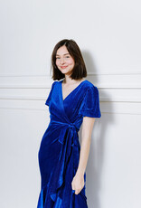 Angel Eye Vesta Sparkle Velvet Wrap Dress