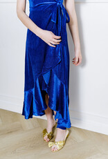 Angel Eye Vesta Sparkle Velvet Wrap Dress