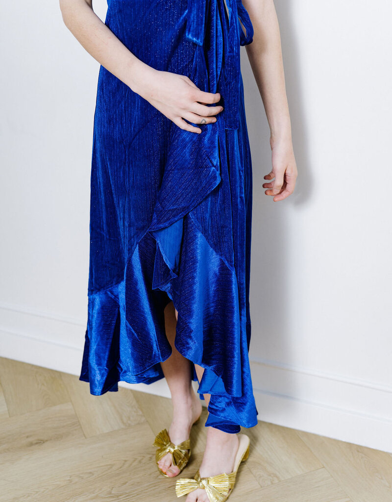 Angel Eye Vesta Sparkle Velvet Wrap Dress (FINAL SALE)