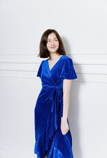Angel Eye Vesta Sparkle Velvet Wrap Dress