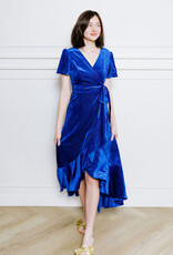 Angel Eye Vesta Sparkle Velvet Wrap Dress