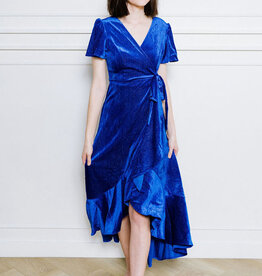 Angel Eye Vesta Sparkle Velvet Wrap Dress