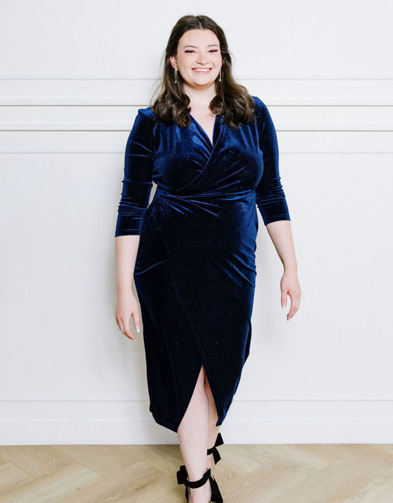 Angel Eye Astro Velvet Dress With Glitter