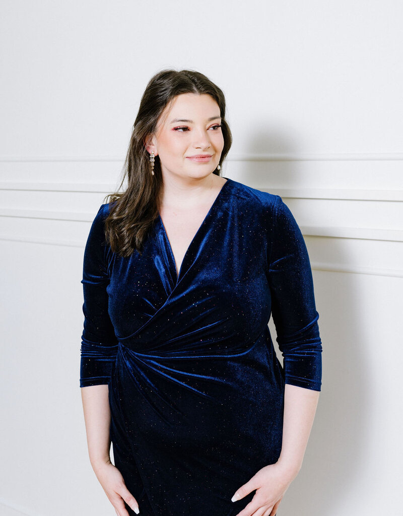 Angel Eye Astro Velvet Dress With Glitter