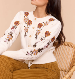 Louizon Vienna Tie Daisy Cardigan *Only One Left - Medium*