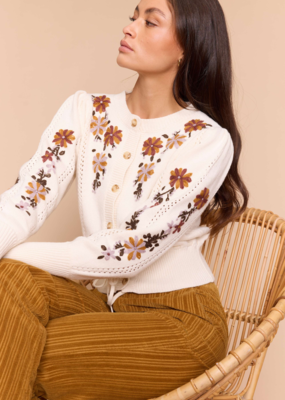 Louizon Vienna Tie Daisy Cardigan *Only One Left - Medium*