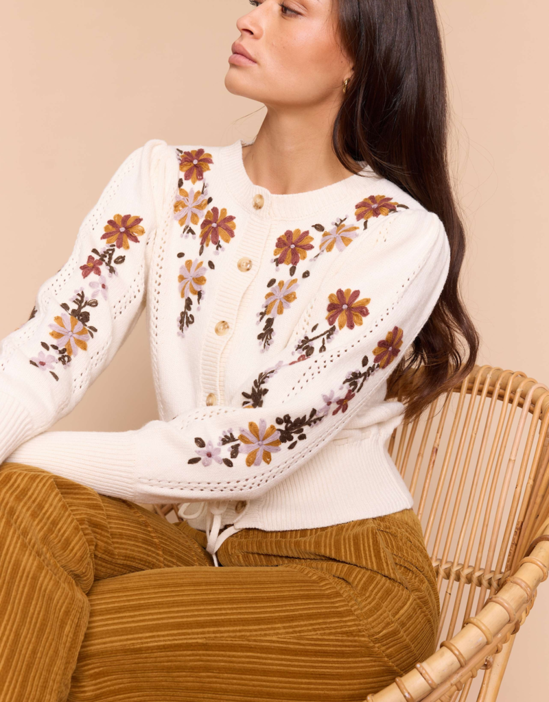Louizon Vienna Tie Daisy Cardigan