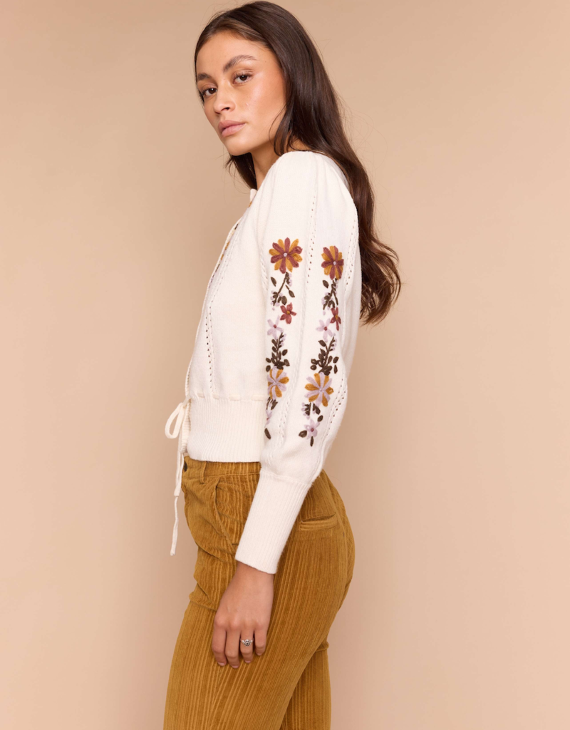 Louizon Vienna Tie Daisy Cardigan