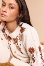 Louizon Vienna Tie Daisy Cardigan