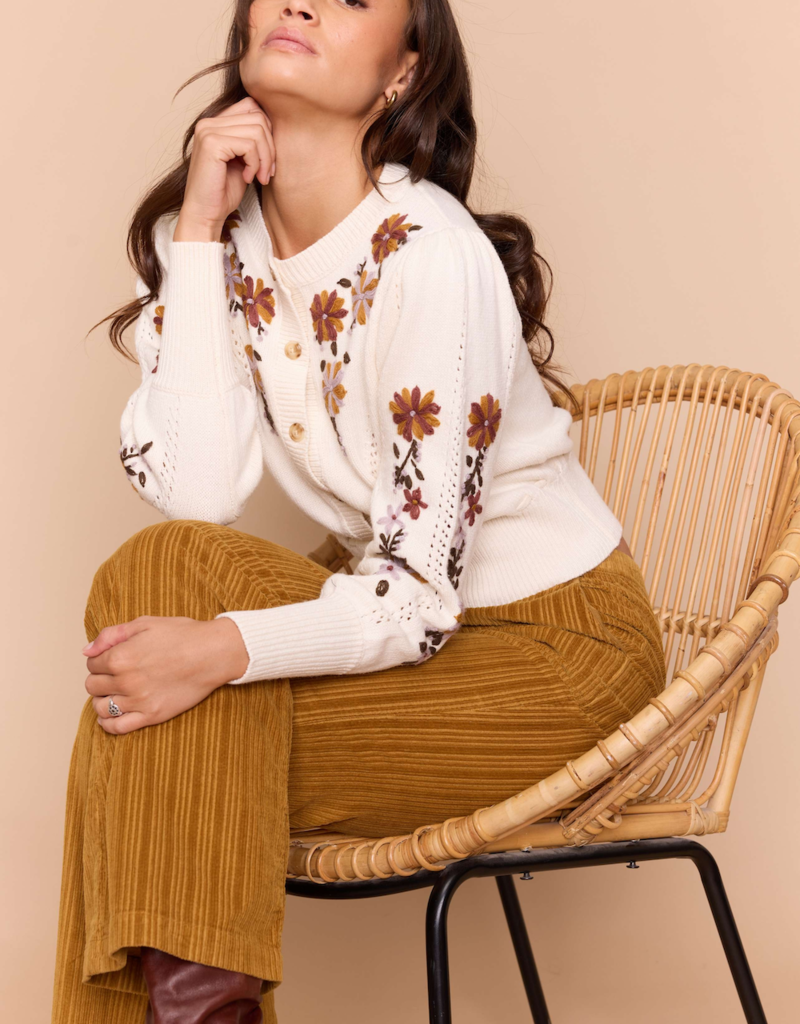Louizon Vienna Tie Daisy Cardigan