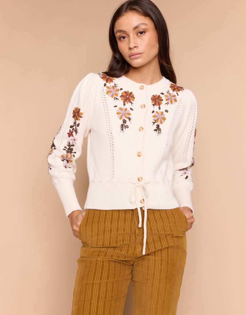 Louizon Vienna Tie Daisy Cardigan