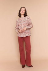 Louizon Ripcord Printed Quilt Blouse