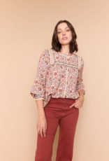 Louizon Ripcord Printed Quilt Blouse