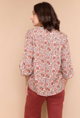 Louizon Ripcord Printed Quilt Blouse