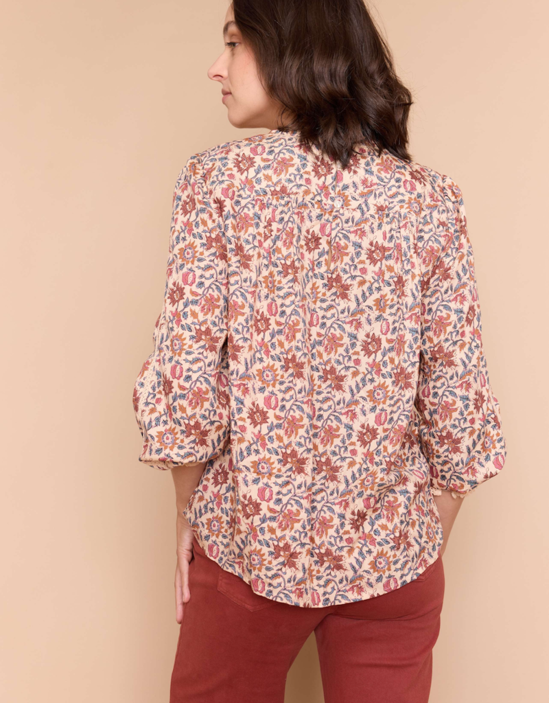 Louizon Ripcord Printed Quilt Blouse