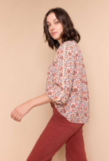 Louizon Ripcord Printed Quilt Blouse