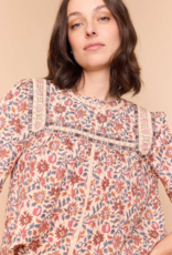 Louizon Ripcord Printed Quilt Blouse