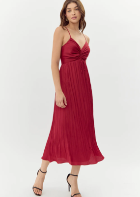 Adelyn Rae Jasmine Pleated Midi Dress *Only One Left - XL*