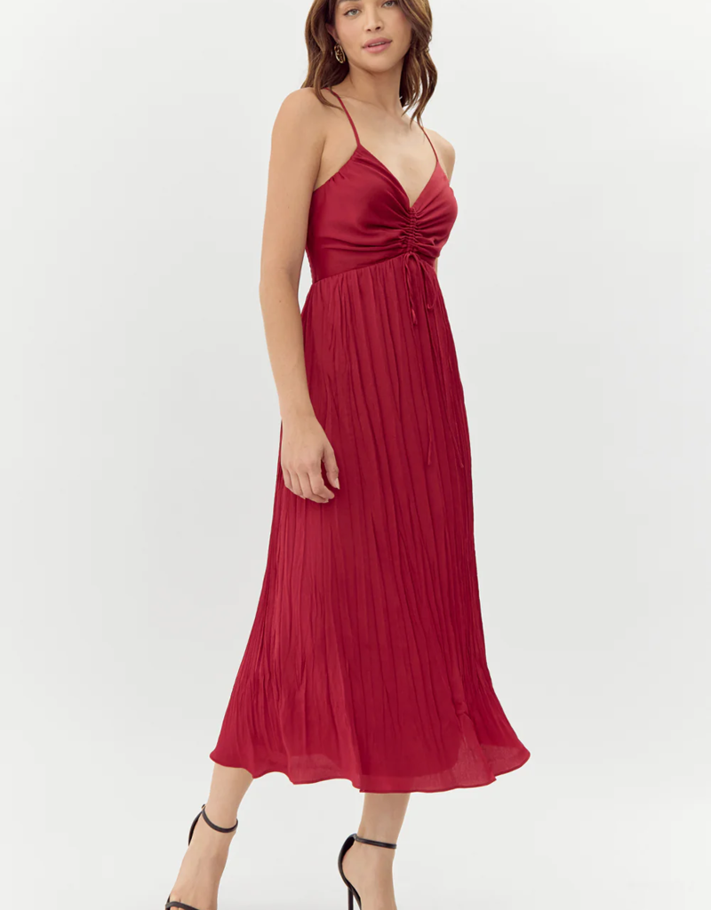 Adelyn Rae Jasmine Pleated Midi Dress